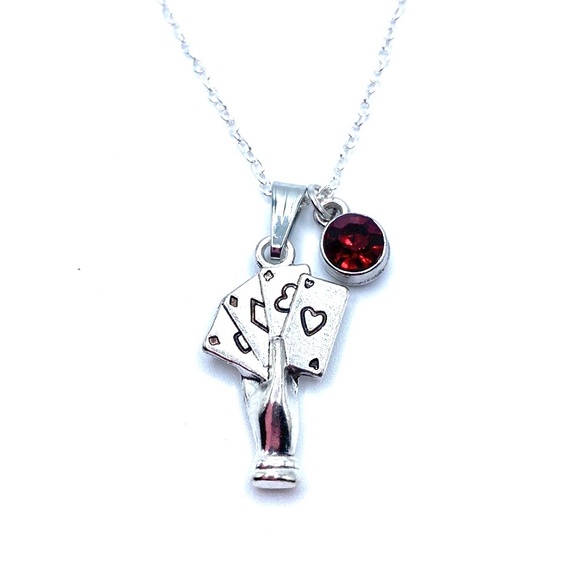 Card Player Necklace Poker Playing Card - Picture 7 of 9